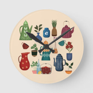 Horloge Ronde Éssentiels de cuisine rétro