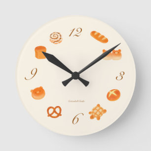 Horloge Ronde Esthétique japonaise kawaii Boulangerie confortabl
