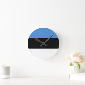 Horloge Ronde Estonia Flag (Maison)