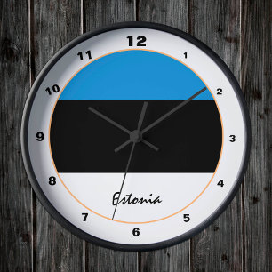 Horloge Ronde Estonian Flag & Estonia trendy fashion /design