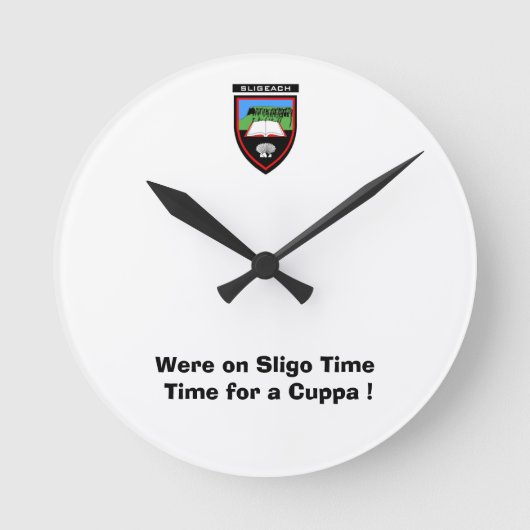 Horloge Ronde Étaient à l'heure de Sligo pour un Cuppa (Recto)