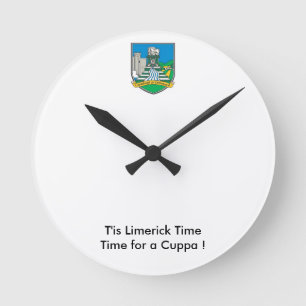 Horloge Ronde Étaient sur Limerick Time-Time pour un Cuppa.