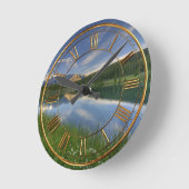 Horloge Ronde Étangs Cascade Canada (Angle)