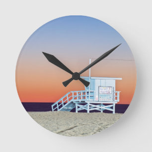 Horloge Ronde États-Unis, Californie, Los Angeles, plage de Sant