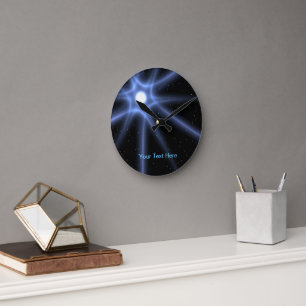 Horloge Ronde Étoile Brillante