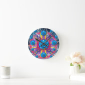 Horloge Ronde Étoile de fleurs (Maison)