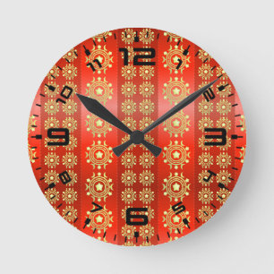 Horloge Ronde Étoile de lune de Noël Motif-65756