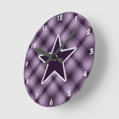 Horloge Ronde Étoile violette (Angle)