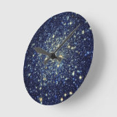 Horloge Ronde Étoiles (Angle)