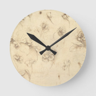 Horloge Ronde Étude des fleurs de Herbe-comme des plantes (Briza