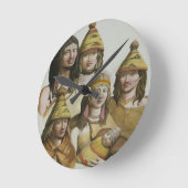 Horloge Ronde Études des natifs américains (litho de couleur) (Angle)