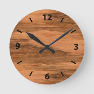 Horloge Ronde Eucalyptus naturel Grain
