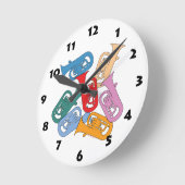 Horloge Ronde Euphonium Coloré (Angle)