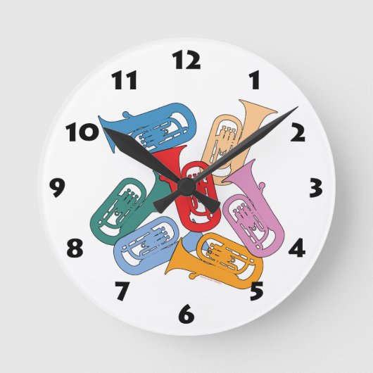 Horloge Ronde Euphonium Coloré (Recto)