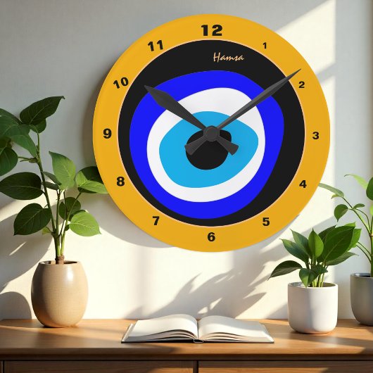 Horloge Ronde Evil Eye Talisman & arabe Amulet /turc, grec