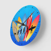Horloge Ronde Évolution du surf (Angle)