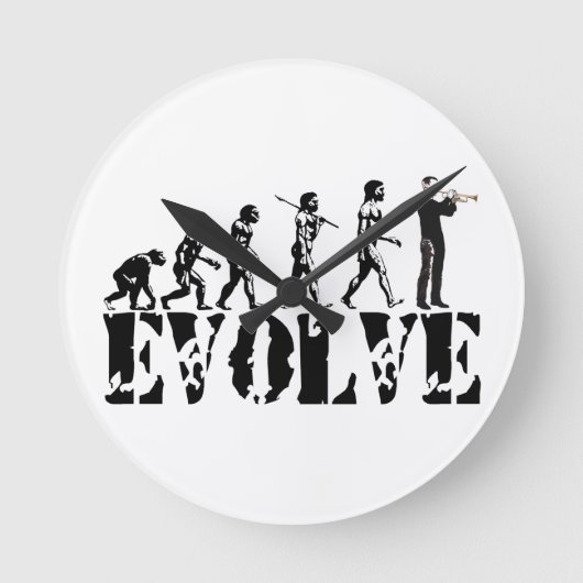 Horloge Ronde Evolution musicale musicale de Trumpet Cornet Bugl (Recto)