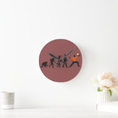 Horloge Ronde evolution of man go goeeeeeeegee (Maison)
