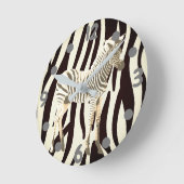 Horloge Ronde Exotic zebra (Angle)