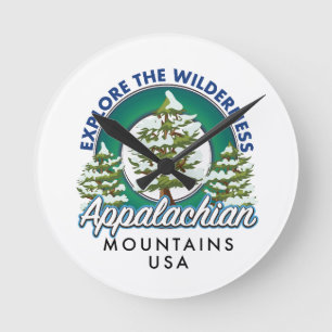 Horloge Ronde Explorer la nature sauvage des montagnes appalachi