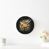 Horloge Ronde Explosion de Citron (Maison)