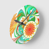 Horloge Ronde Explosion de Citrus (Angle)