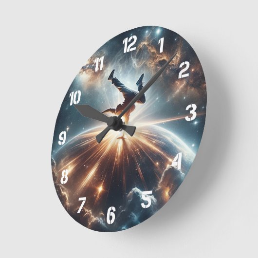Horloge Ronde Explosion de rupture galactique dans l'espace prof (Angle)