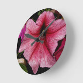 Horloge Ronde Explosion Florale (Angle)
