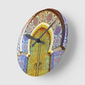 Horloge Ronde Exquisitely Detailed Moroccan Pattern Door (Angle)