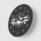 Horloge Ronde F-4 Phantom II Military Fighter Jet Airplane (Angle)
