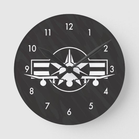 Horloge Ronde F-4 Phantom II Military Fighter Jet Airplane (Recto)
