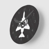Horloge Ronde F-4 Phantom II Military Fighter Jet Airplane (Angle)