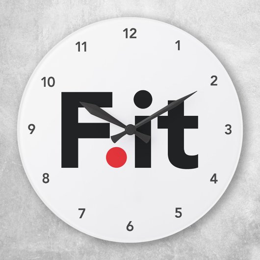 Horloge Ronde F It Anti Fitness Slogan