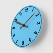 Horloge Ronde Face bleue (Angle)