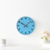 Horloge Ronde Face bleue (Maison)