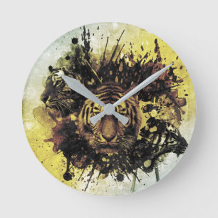 Horloge Ronde face de lion