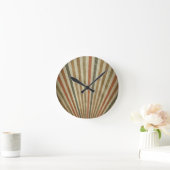HORLOGE RONDE FADED RETRO COLOR STRIPES MUSTARD YELLOW (Maison)