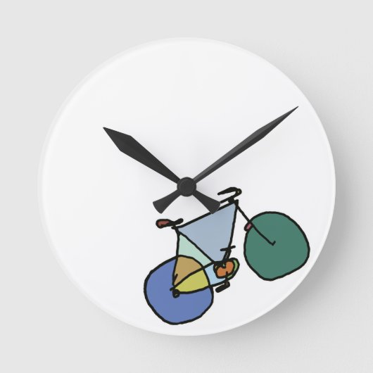 Horloge Ronde faire du vélo ; bicyclette (Recto)