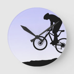 Horloge Ronde Faire du vélo de montagne