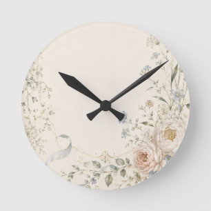 Horloge Ronde Faire-part de mariage dans un élégant style campag