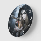 Horloge Ronde Fairy and Girl (Angle)