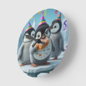 Horloge Ronde Faites de chaque jour une aventure ! Pingouin éduc (Angle)