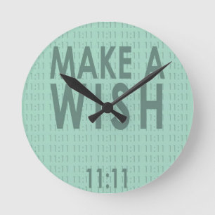 Horloge Ronde Faites un 11h11 de souhait