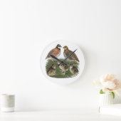 Horloge Ronde Famille Bobwhite Quail (Maison)