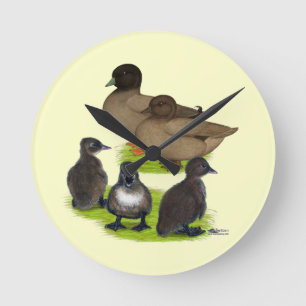 Horloge Ronde Famille Call Duck Khaki