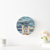 Horloge Ronde Famille d'eau du lac Monogramme (Maison)