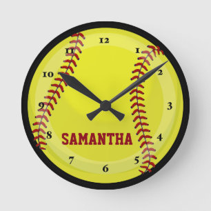 Horloge Ronde Fan de softball