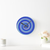 Horloge Ronde Fancy spirale bleue (Maison)