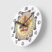 Horloge Ronde Fantastique Couronne Queen (Angle)