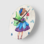 Horloge Ronde Fantastique fairy (Angle)